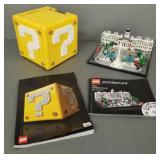 Gp Legos incl a Mario block w/ instruction book