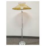 Chrome mid-century floor lamp w/ flying saucer