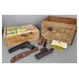 Gp hunting items incl empty shell boxes, duck