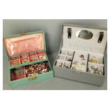 2 jewelry boxes w/ asst. fashion & costume jewelry