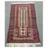 Handmade Persian Balouch design prayer rug-