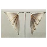 Sterling & 14k gold artisan earrings-