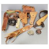 Gp leather holsters, belts, buckles, etc.