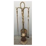 Arts & Crafts 4 piece fireplace tool set- 29'H