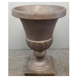 Patinated copper flower urn- 21 1/2'h 15 1/4'W
