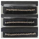 3 N.O.S. Italy sterling silver chain link