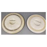 2 Red Wing stoneware crock covers- 1 - 2 gallon