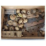 Gp asst ornate Victorian brass door knobs,