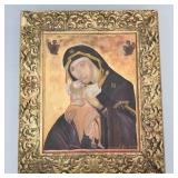 Stan Hampl signed oil on canvas- Madonna & Child-