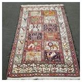 Persian flat weave Soumak rug w/ figural