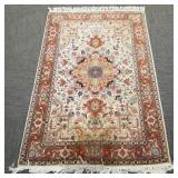 Handmade oriental rug (as seen- stains) 5'5' x