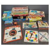Gp vintage game boxes incl Battleship, etc. (as