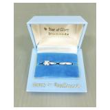 Vintage 'Hallmark' 14K white gold wedding ring