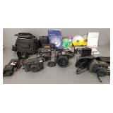 Group cameras & a radio incl Sony Cyber shot,