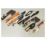 11 asst knives & hatchets etc 13' longest