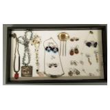 Group sterling silver jewelry incl earrings,