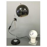 2 mid-century style eyeball lamps- 20' tallest