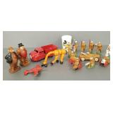 Gp vintage small toys, metal soldiers, character