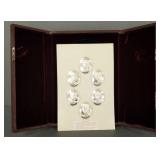 6 sterling silver medalions- The Royal Family-