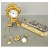 Gp incl gold mounted elks tooth, Waltham ladies