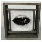 Monica Backstrom art glass tile in wood frame-