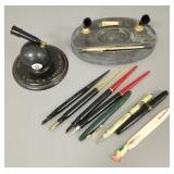 Gp fountain pens, pen holdes, Dell comics club