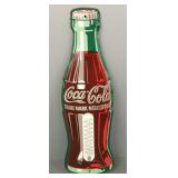 Painted tin Coca-Cola thermometer- 17'