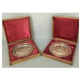 2 sterling silver plates: Pieta & Adam- 24 toz