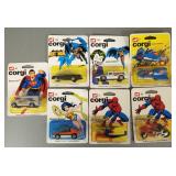 7 Corgi superhero vehicles: #11, 33, 57, 69, 47,