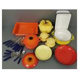 Group metal, etc cookware incl Le Creuset, Dansk,