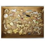 Gp over 40 costume brooches, etc. some s/w stones