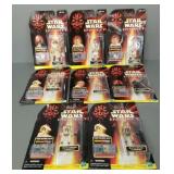 8 Star Wars Episode 1 figures with Comtech Chip