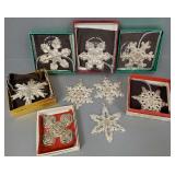 9 Gorham sterling silver Christmas ornaments-