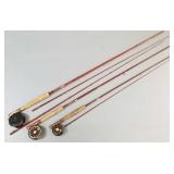 3 Fenwick flyrods w/ Pflueger reels- asst. sizes