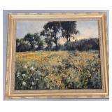 Signed (illegbly) impressionistic oil painting on