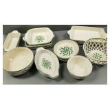 11 pcs Lenox Holiday ceramic serving pieces incl