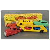 Vintage Tootsie toy car transport with box (near