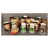15 asst. Toby mugs, steins, etc. incl 3 Royal