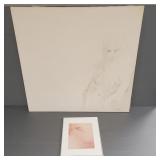 2 signed artworks: Buchfink limited edition