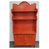 Antique painted oak hutch with 2 doors (as seen)