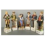6 figural cowboy, etc. bottles (no shipping)