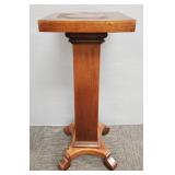Antique mahogany pedestal- 36 1/2'H