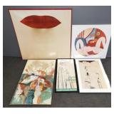 5 large art posters incl Helen Frankenthaler, etc-