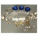Gp tableware incl 4 sterling silver spoons -