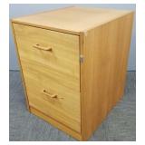 Mod teak wood 2 drawer file cabinet -