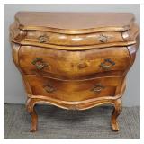 Petite Italian bombe 3 drawer chest- 26'H 30 1/4'W