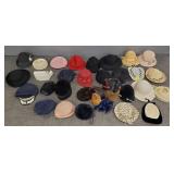 Collection vintage, etc. hats & wood hat form incl