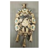 Antique Victorian silver nesting birds pendant/