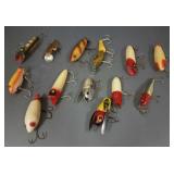 13 vintage fishing lures incl Heddon, Twin Minn,
