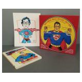 3 Superman items: 2 books & original drawing- 1978